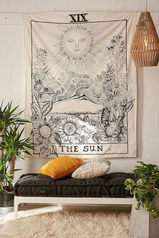 Tarot Vintage The Sun Wall Banner